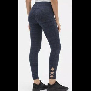 NWT GapFit  Criss-Cross Leggings Navy Heather